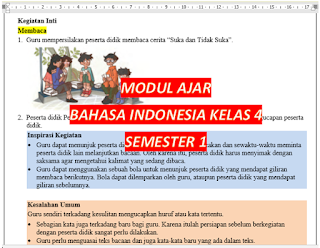 Modul Ajar B. Indonesia Kelas 4 SD Semester 1 Kurikulum Merdeka 4